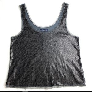 50% OFF American Eagle Black Sequin Mesh Cami